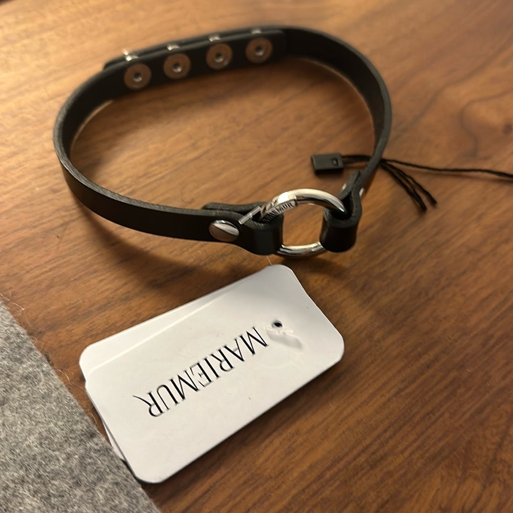 ALEXIA LEATHER CHOKER collar